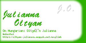 julianna oltyan business card